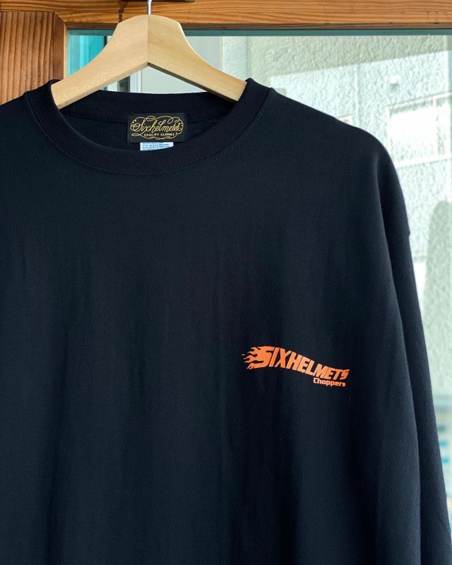 画像4: SIXHELMETS CHOPPERS “SUPPORT YOUR LOCAL” L/S T-SHIRT BLACK×ORANGE