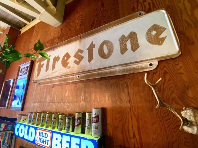 画像1: 1960s FIRESTONE TIRE VTG BIG SIGN