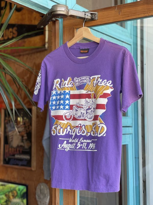 画像1: 1996 HARLEY DAVIDSON RIDE TREE STURGIS S.D. VTG T-SHIRT PURPLE  