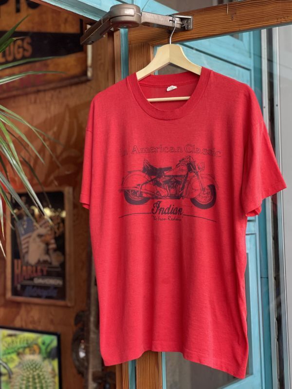 画像1: INDIAN AN AMERICAN CLASSIC VTG T-SHIRT RED XL