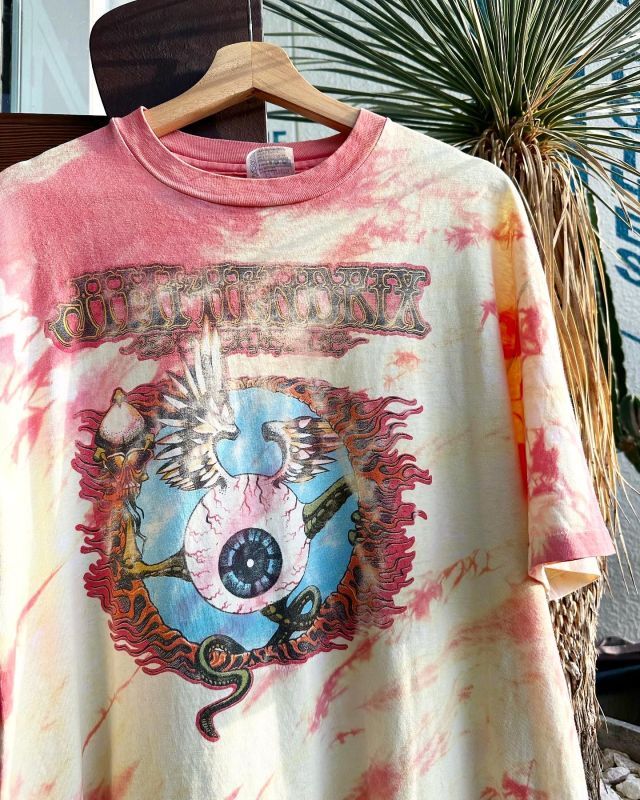 画像1: 80s JIMI HENDRIX EXPERIENCE FLYING EYEBALL BY RICK GRIFFIN VTG TIE DYE T-SHIRT