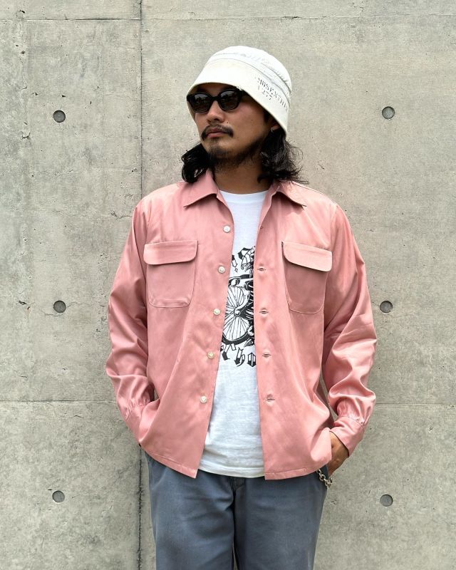 画像1: THE GOOD RAYON SHIRT PINK