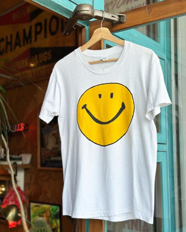 画像1: 70s SMILEY FACE VTG T-SHIRT M