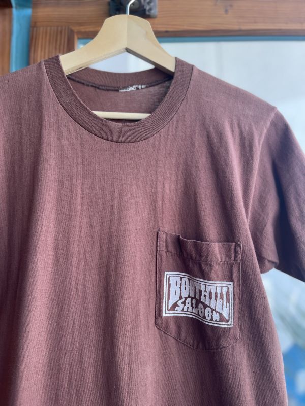 画像4: 90s BOOTHILL SALOON VTG POCKET T-SHIRT BROWN