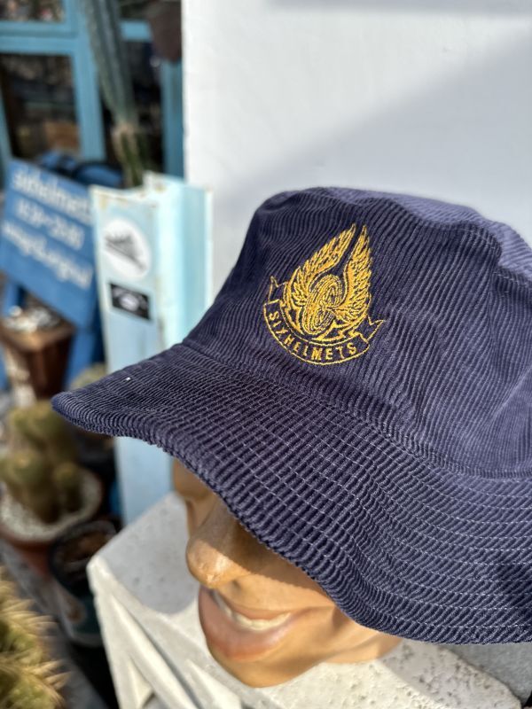 画像2: SIXHELMETS FLYING WHEEL CORDUROY BUCKET HAT NAVY