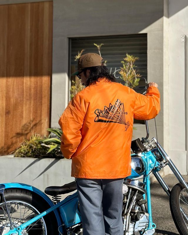 画像1: SIXHELMETS CHOPPERS BOA COACH JACKET ORANGE DRAWN BY HOODOO MAN