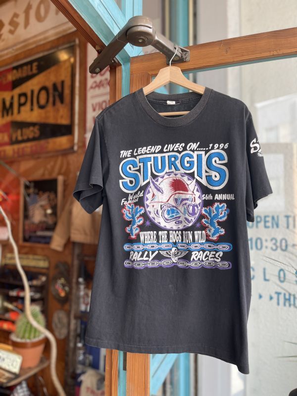 画像1: 1996 STURGIS BLACK HILLS RALLY RACES VTG T-SHIRT BLACK L