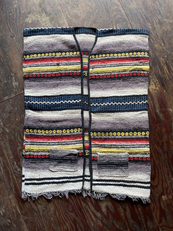 画像1: VINTAGE 70s MEXICAN RUG VEST (2)