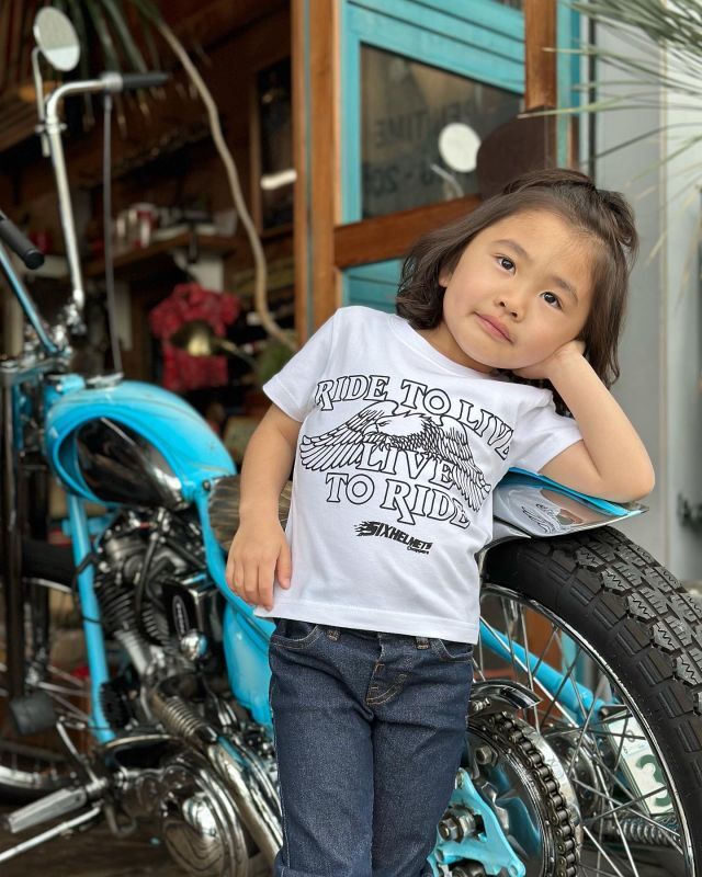 画像1: SIXHELMETS CHOPPERS “LIVE TO RIDE RIDE TO LIVE” T-SHIRT KIDS SIZE WHITE