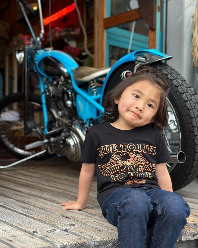 画像1: SIXHELMETS CHOPPERS “LIVE TO RIDE RIDE TO LIVE” T-SHIRT KIDS SIZE BLACK