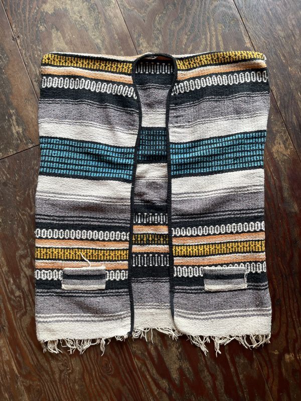 画像1: VINTAGE 70s MEXICAN RUG VEST (16)