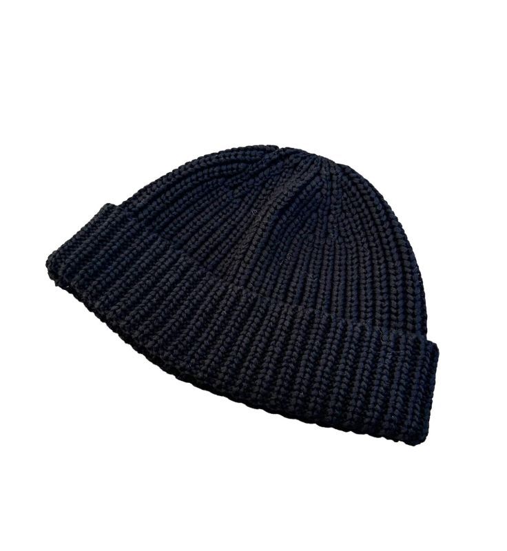 画像1: THE GOOD COTTON WATCH CAP BLACK