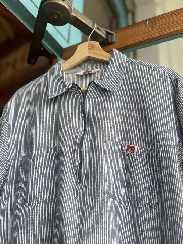 画像2: BEN DAVIS HALF ZIP WORK SHIRT HICKORY 