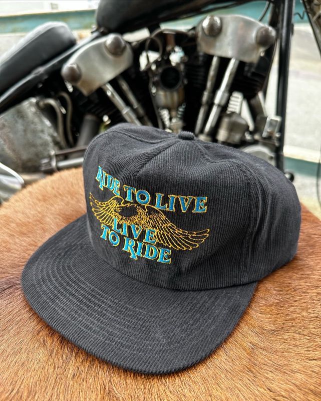 画像1: SIXHELMETS “LIVE TO RIDE RIDE TO R LIVE” CORDUROY CAP BLACK×BLUE