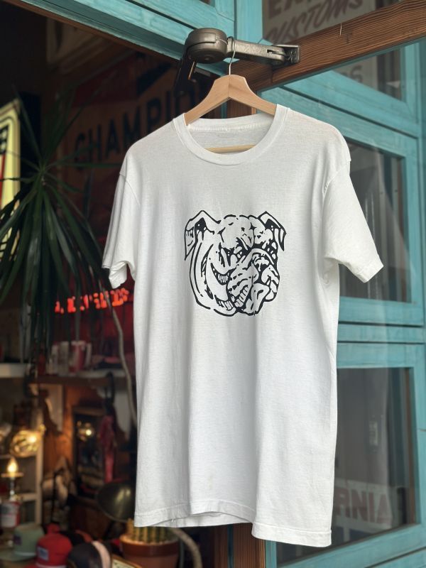 画像1: VINTAGE 80-90s BULLDOG FACE T-SHIRT L