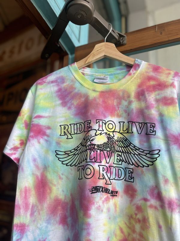 画像2: SIXHELMETS  LIVE TO RIDE RIDE TO LIVE TIE DYE T-SHIRT S