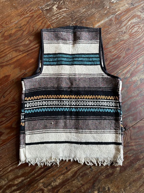 画像2: VINTAGE 60-70s MEXICAN RUG CUSTOMISED VEST (8)