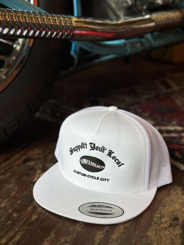 画像1: SIXHELMETS CHOPPERS “SUPPORT YOUR LOCAL” MESH CAP WHITE