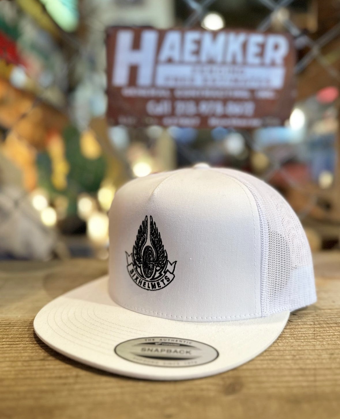 画像1: SIXHELMETS FLYING WHEEL MESH CAP WHITE