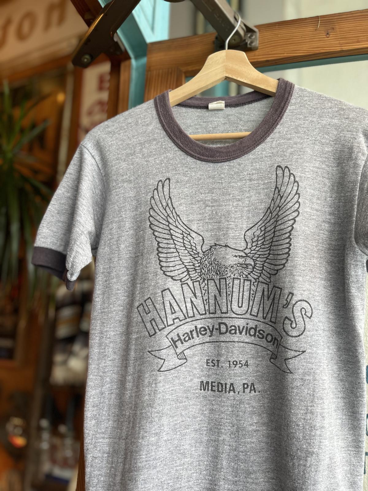 画像4: VINTAGE 80s HARLEY DAVIDSON EAGLE LOGO NO1 RINGER T-SHIRT M