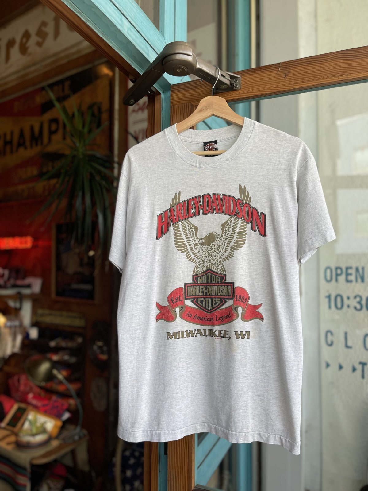 画像1: 1995 HARLEY DAVIDSON EAGLE LOGO MILWAUKEE T-SHIRT M