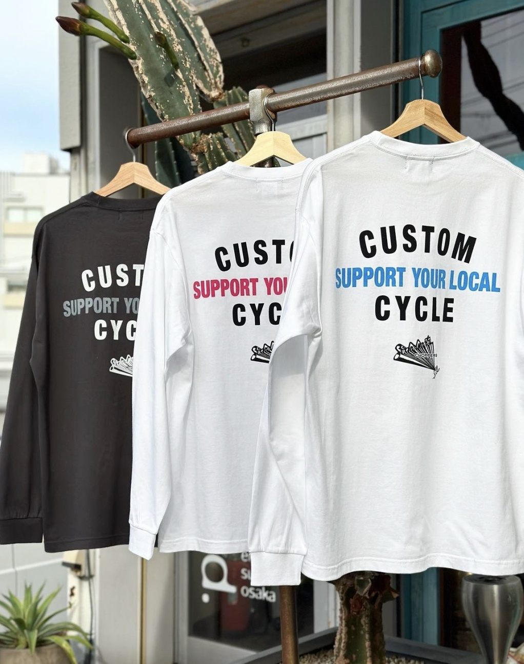 画像4: SIXHELMETS CHOPPERS “SUPPORT YOUR LOCAL CUSTOM CYCLE” L/S T-SHIRT WHITE×SAXE