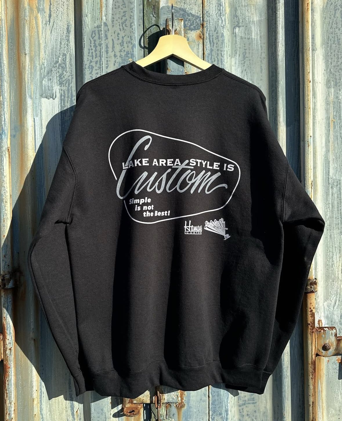 画像1: HAMANS CUSTOM×SIXHELMETS CHOPPERS “LAKE AREA STYLE IS CUSTOM” SWEATSHIRT BLACK