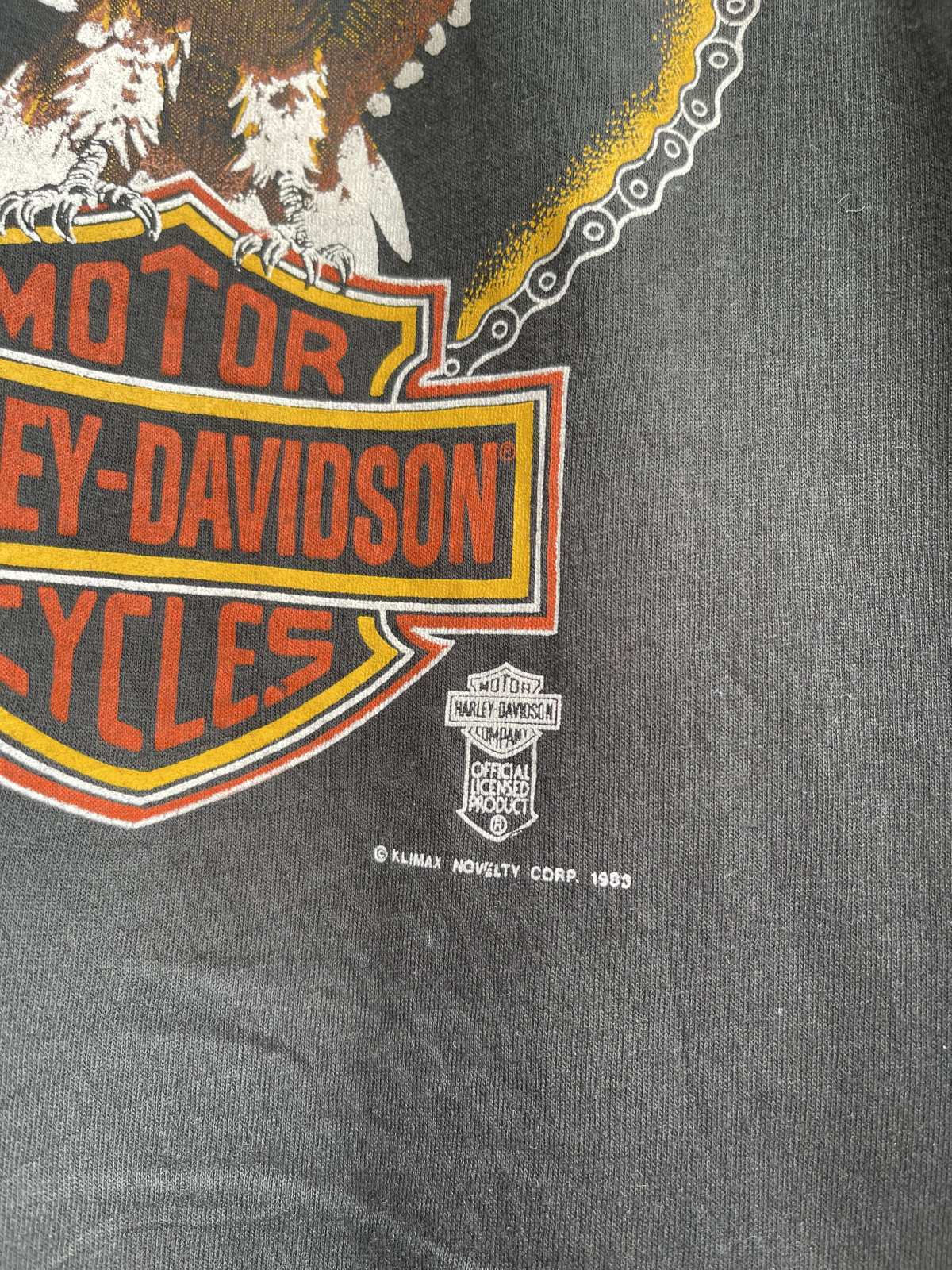 画像5: VINTAGE 1983 HARLEY DAVIDSON BAR&SHIELD EAGLE LOGO LONG SLEEVE T-SHIRT L