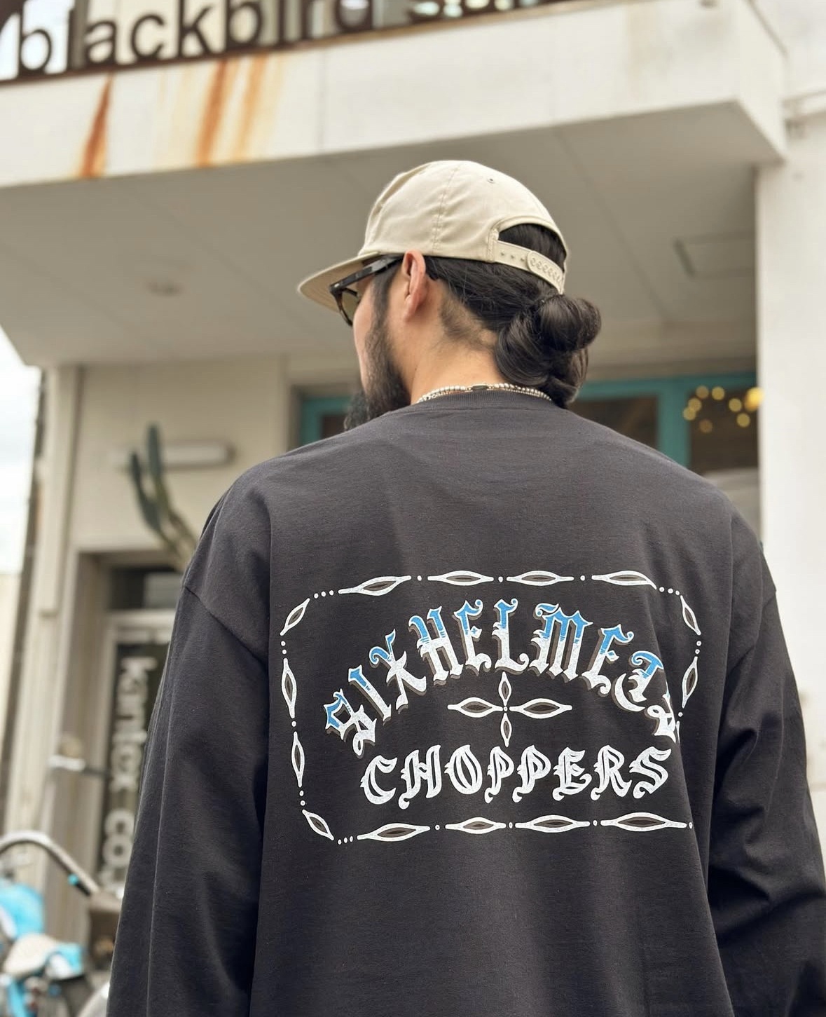 画像3: SIXHELMETS CHOPPERS L/S T-SHIRT DRAWN BY POTS DESIGN BLACK