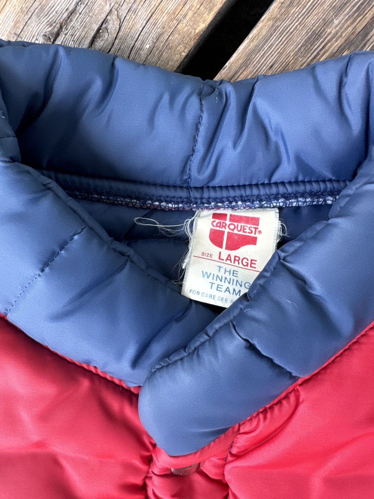 画像5: VINTAGE 70s CHAMPION SPARK PLUGS×CAR QUEST PUFFY RACING VEST L