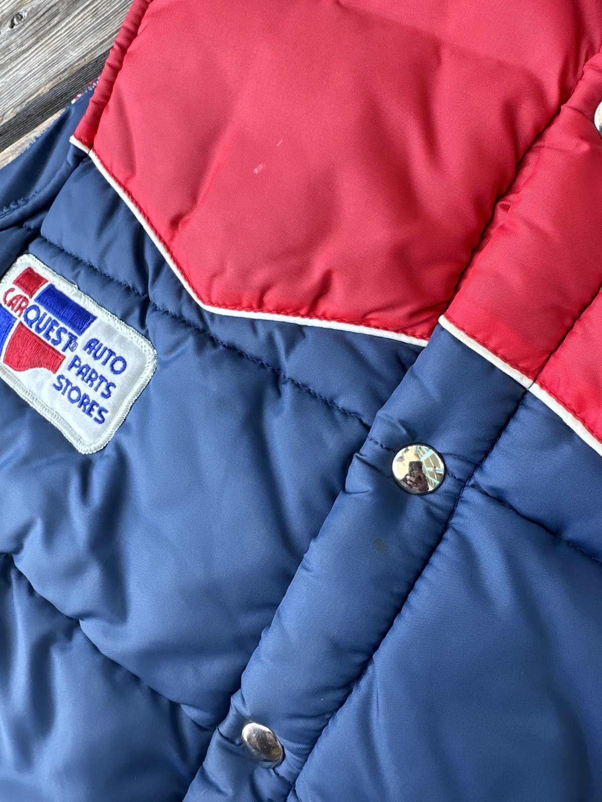 画像3: VINTAGE 70s CHAMPION SPARK PLUGS×CAR QUEST PUFFY RACING VEST L