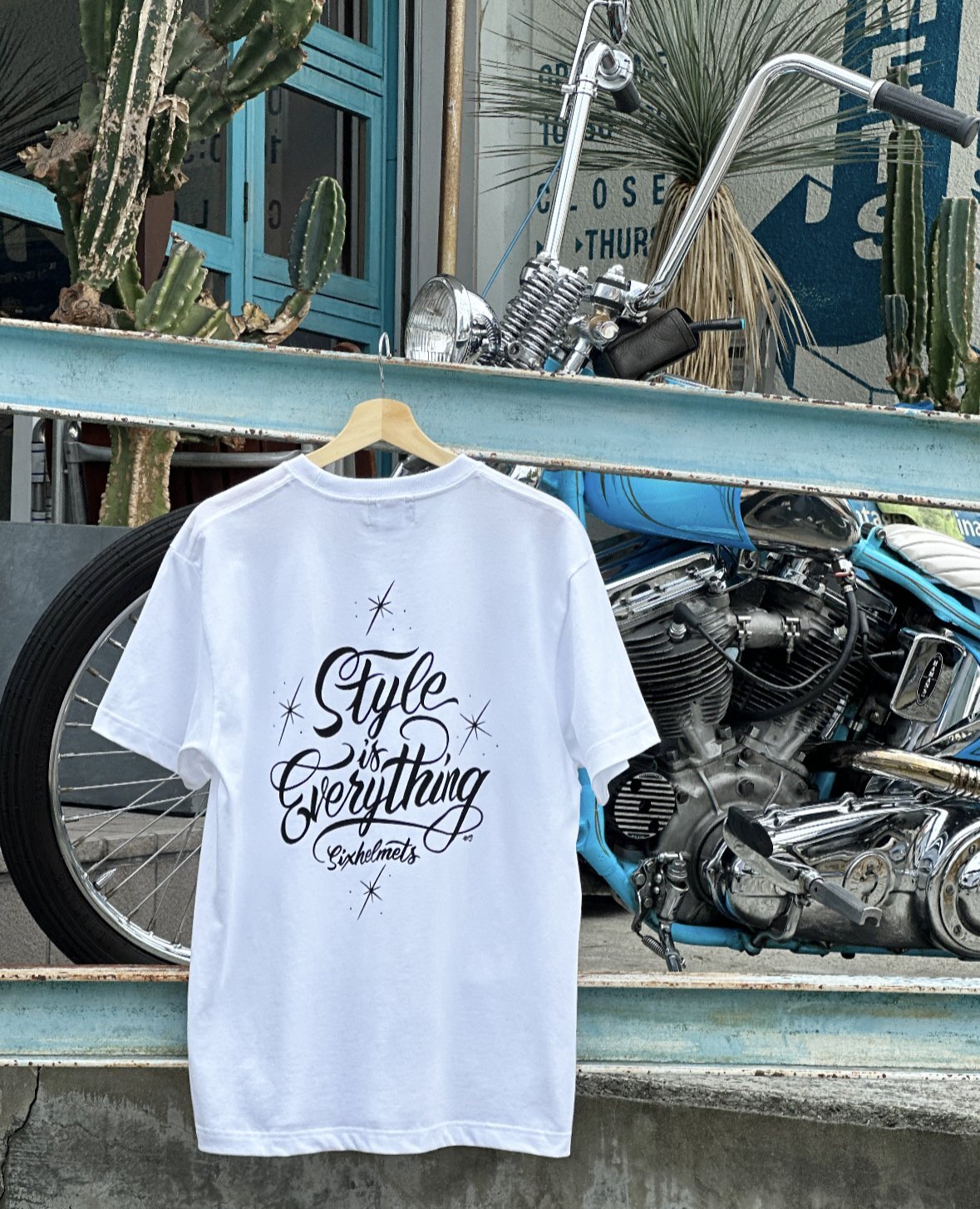 画像3: SIXHELMETS “STYLE IS EVERYTHING” T-SHIRT DRAWN BY GRIMB WHITE×BLACK
