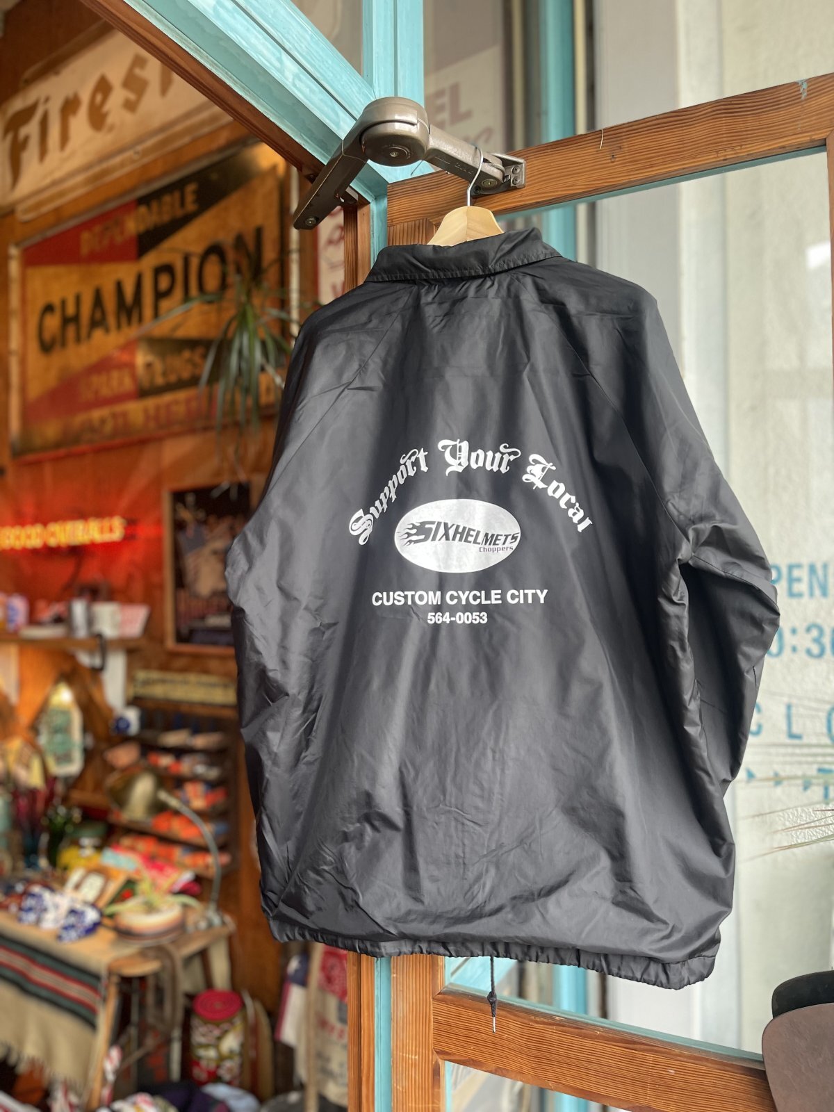 画像1: SIXHELMETS CHOPPERS “SUPPORT YOUR LOCAL” OLD COACH JACKET BLACK L